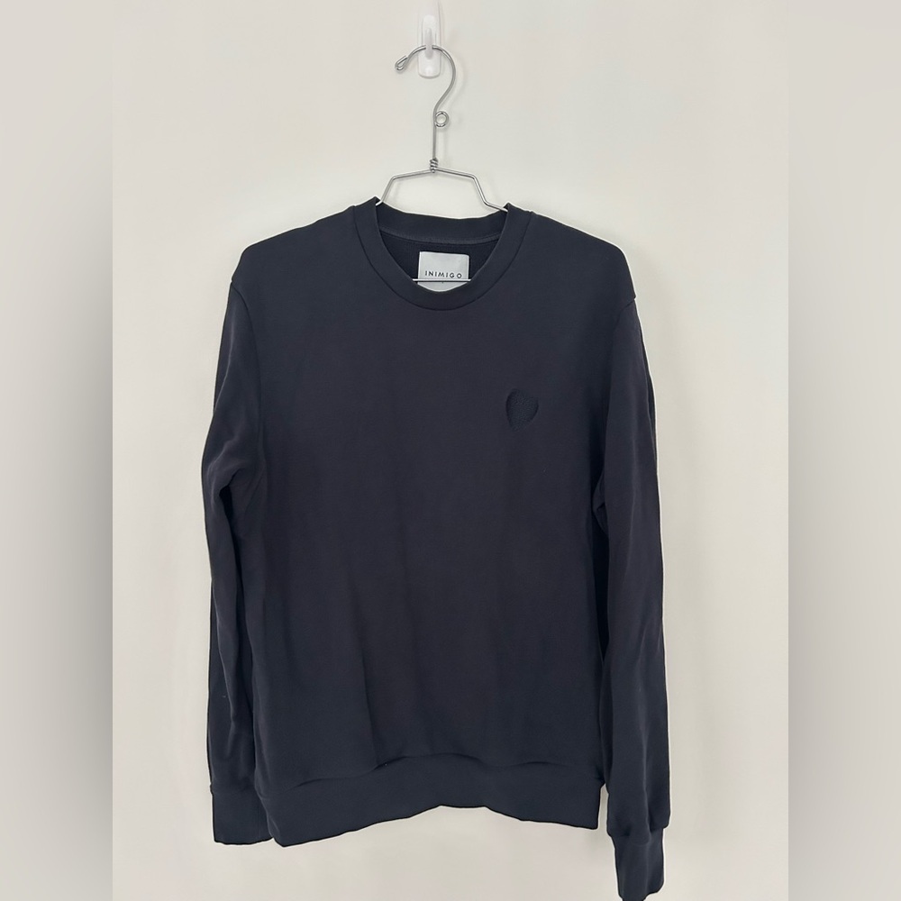 Inimigo men heart sweater navy blue